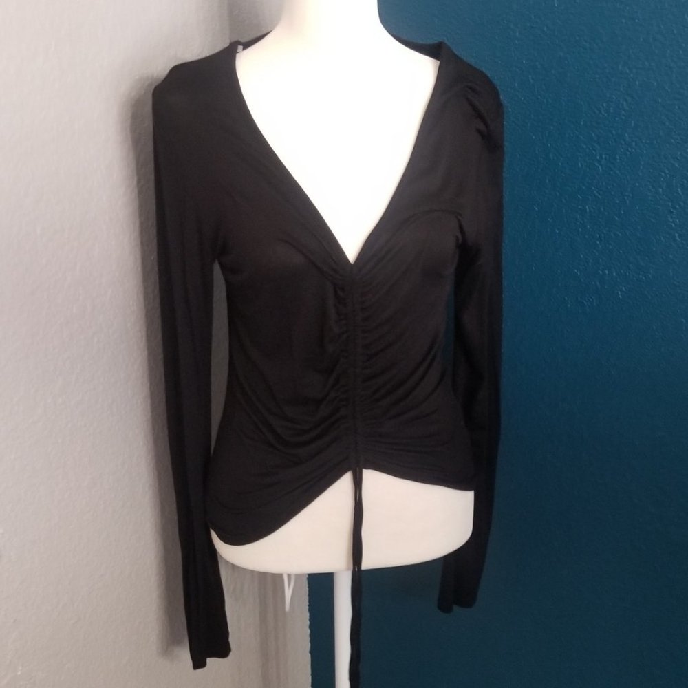 ACTIVE USA Black Long Sleeves‎ Top